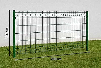 120×250 cm Takım Yeşil Klasik Panel Çit Teli (1 Ayak + 1 Panel)